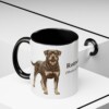 11oz Rottweiler Latin Mug, Black, lifestyle photo