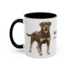 11oz Rottweiler Latin Mug, Black, left side view