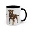 11oz Rottweiler Latin Mug, Black, right side view