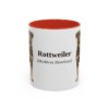 11oz Rottweiler Latin Mug, Red, front view
