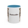11oz Rottweiler Mug, Light Blue, front view