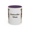 11oz-rottweiler-mug-mom-purple 11oz Rottweiler Dog Mom Mug, Purple, front view