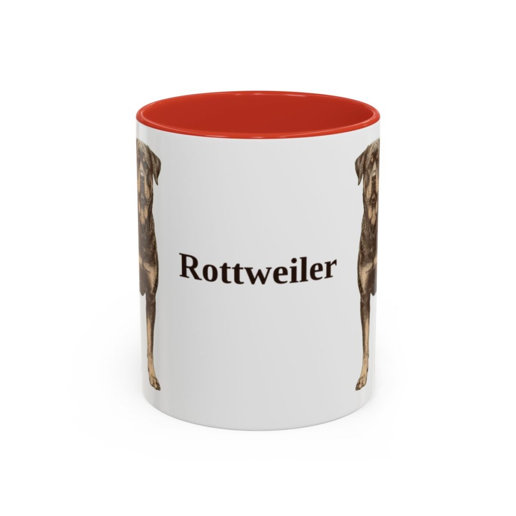 11oz Rottweiler Mug, Red, front view