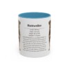11oz Rottweiler Mug, Light Blue, front view