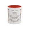 11oz Rottweiler Mug, Red, front view