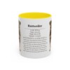 11oz Rottweiler Mug, Yellow, front view