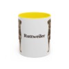 11oz Rottweiler Mug, Yellow, front view