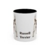 11oz Russell Terrier Mug, Black, front view