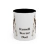 11oz Russell Terrier Dog Dad Mug, Black, front view
