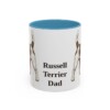 11oz Russell Terrier Dog Dad Mug, Light Blue, front view