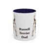 11oz Russell Terrier Dog Dad Mug, Navy, front view