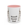 11oz Russell Terrier Dog Dad Mug, Pink, front view