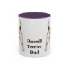 11oz Russell Terrier Dog Dad Mug, Purple, front view