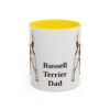 11oz Russell Terrier Dog Dad Mug, Yellow, front view