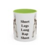 11oz Funny Russell Terrier Mug, Light Green, front view