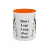 11oz Funny Russell Terrier Mug, Orange, front view