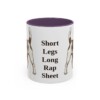 11oz Funny Russell Terrier Mug, Purple, front view