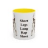 11oz Funny Russell Terrier Mug, Yellow, front view