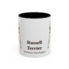 11oz Russell Terrier Latin Mug, Black, front view