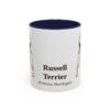 11oz Russell Terrier Latin Mug, Navy, front view