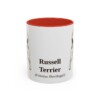11oz Russell Terrier Latin Mug, Red, front view
