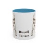 11oz Russell Terrier Mug, Light Blue, front view