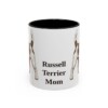 11oz Russell Terrier Dog Mom Mug, Black, front view