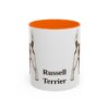 11oz Russell Terrier Mug, Orange, front view