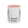 11oz Russell Terrier Mug, Pink, front view
