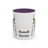 11oz Russell Terrier Mug, Purple, front view