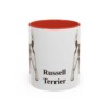 11oz Russell Terrier Mug, Red, front view