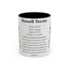 11oz Russell Terrier Mug, Black, front view