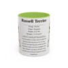 11oz Russell Terrier Mug, Light Green, front view