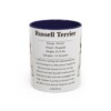 11oz Russell Terrier Mug, Navy, front view