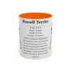 11oz Russell Terrier Mug, Orange, front view