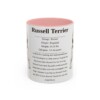 11oz Russell Terrier Mug, Pink, front view