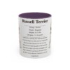 11oz Russell Terrier Mug, Purple, front view