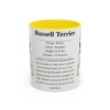 11oz Russell Terrier Mug, Yellow, front view