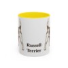 11oz Russell Terrier Mug, Yellow, front view