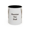 11oz Russian Toy Dog Dad Mug, Black, front view