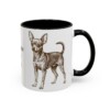 11oz Russian Toy Dog Dad Mug, Black, right side view