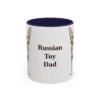 11oz Russian Toy Dog Dad Mug, Navy, front view