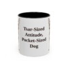 11oz Funny Russian Toy Mug, Black, front view