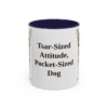 11oz Funny Russian Toy Mug, Navy, front view