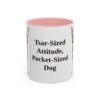 11oz Funny Russian Toy Mug, Pink, front view