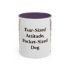 11oz Funny Russian Toy Mug, Purple, front view