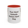 11oz Funny Russian Toy Mug, Red, front view