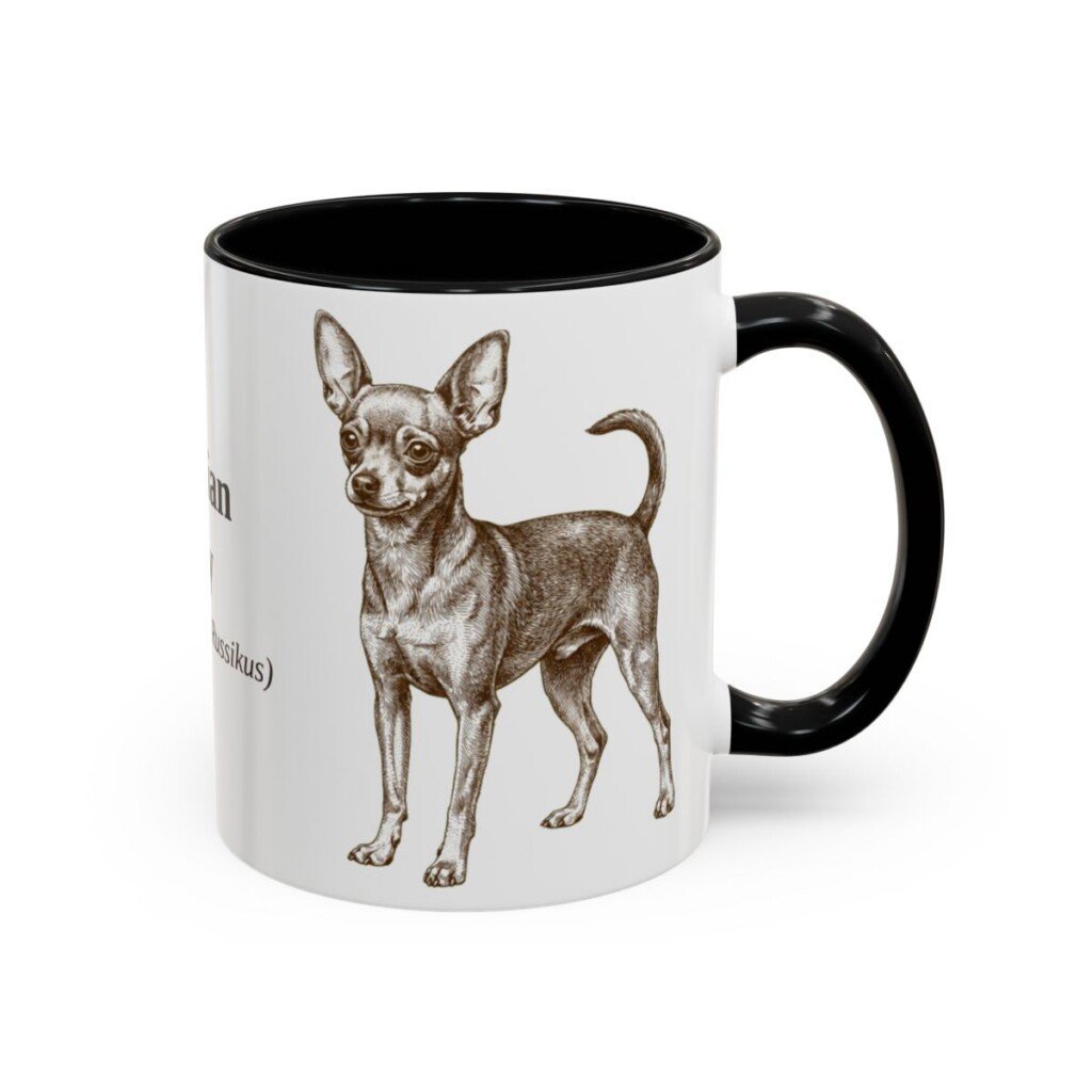 11oz Russian Toy Latin Mug, Black, right side view