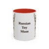 11oz Russian Toy Dog Mom Mug, Red, front view