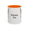 11oz Russian Toy Mug, Orange, front view